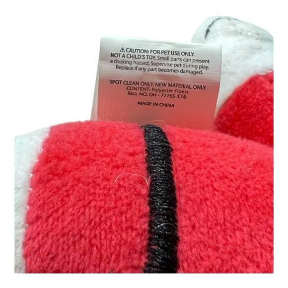 Peanuts Snoopy Santa Plush Dog Pet Squeaky Toy Antlers Red Santa Suit - Picture 7 of 7